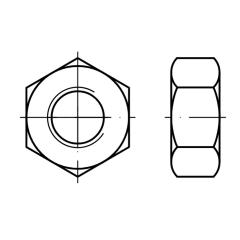 DIN 934, Sechskantmuttern mit metrischem Feingewinde M 14 x 1,5, Stahl 8, galv. verzinkt - 100 Stück