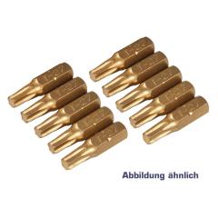 Torx-Schraubendrehereubsätze Gold-Bits TITAN | TX 25 | Länge 25 mm | 10 Stück